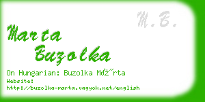 marta buzolka business card